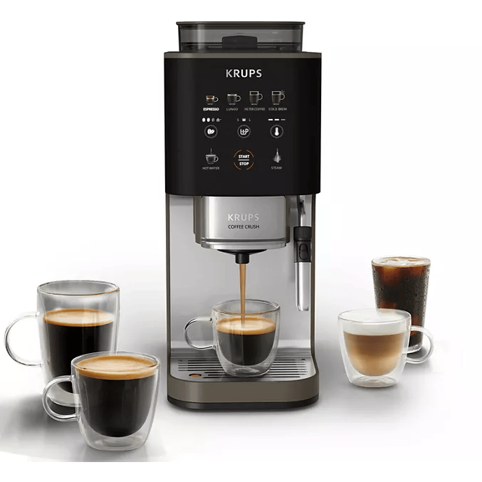 Coffee Crush Experience SA403BE0- Machine à café à  grains Krups, Taupe - Neuf