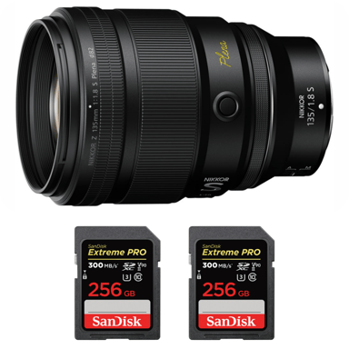 Objetivo Nikon Z 135mm f/1.8 S Plena + 2 SanDisk 256GB Extreme PRO UHS-II + Ebook ''20 consejos para fotos que impactan''
