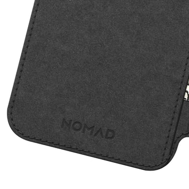 Nomad Funda con cierre para iPhone 15 Plus Magsafe con moderno tarjetero de piel Marrón