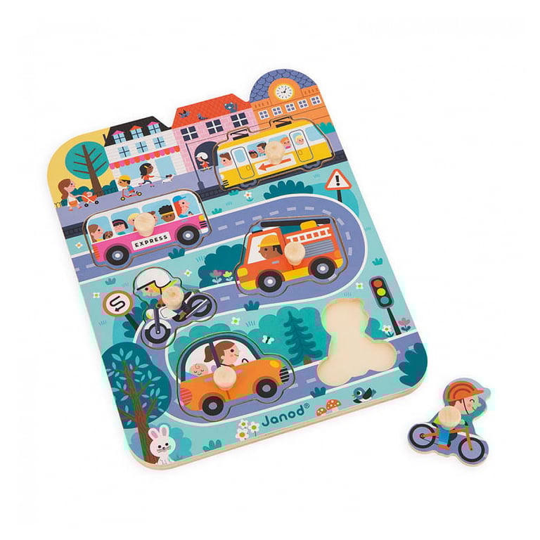 Puzzle Encastrement 6 pièces : city Juratoys Janod