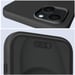 Moxie Funda para iPhone 15 Interior de microfibra Bordes levantados Negro