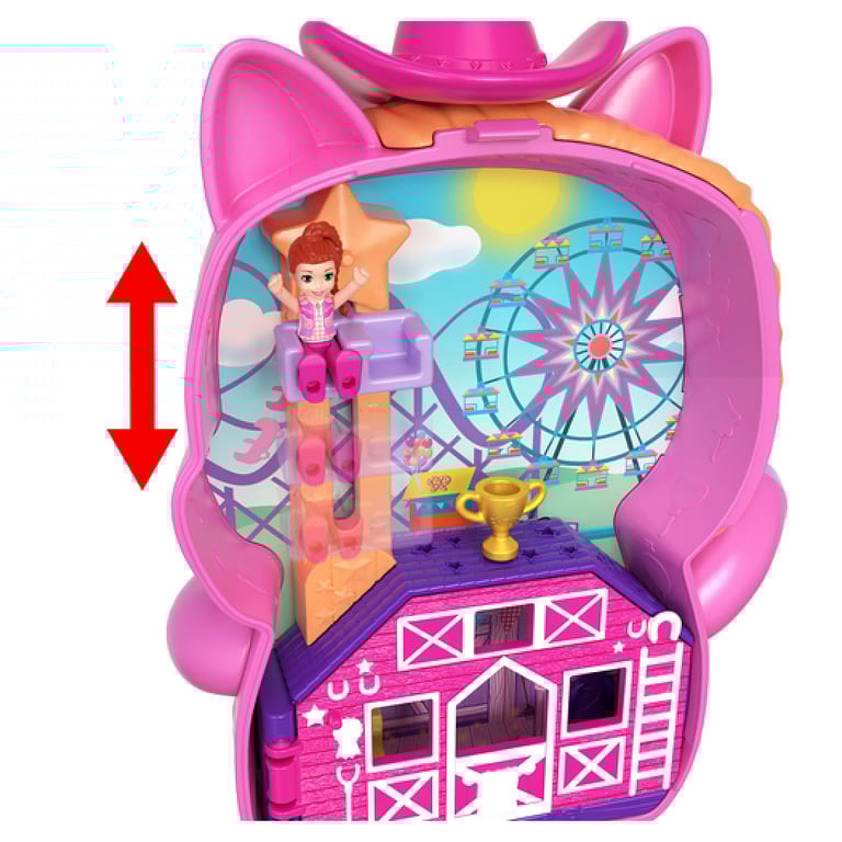 Coffret Polly Pocket Poney Rodéo avec Figurines et Accessoires Neuf - vue 3