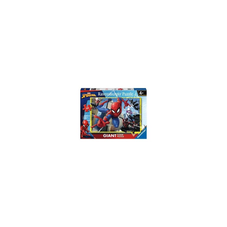 Ravensburger Puzzle Spiderman Collection Giant Sol Idée Cadeau pour Enfants Jeu éducatif et Stimulant 60 pièces géantes 70 x 50 cm