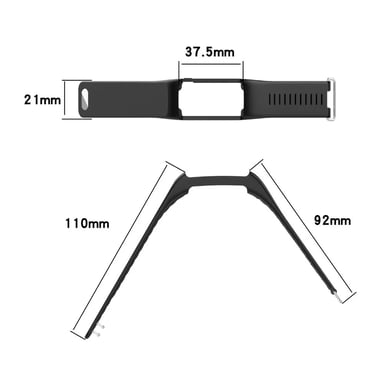 Correa de repuesto de silicona para Polar A360 A370 Black