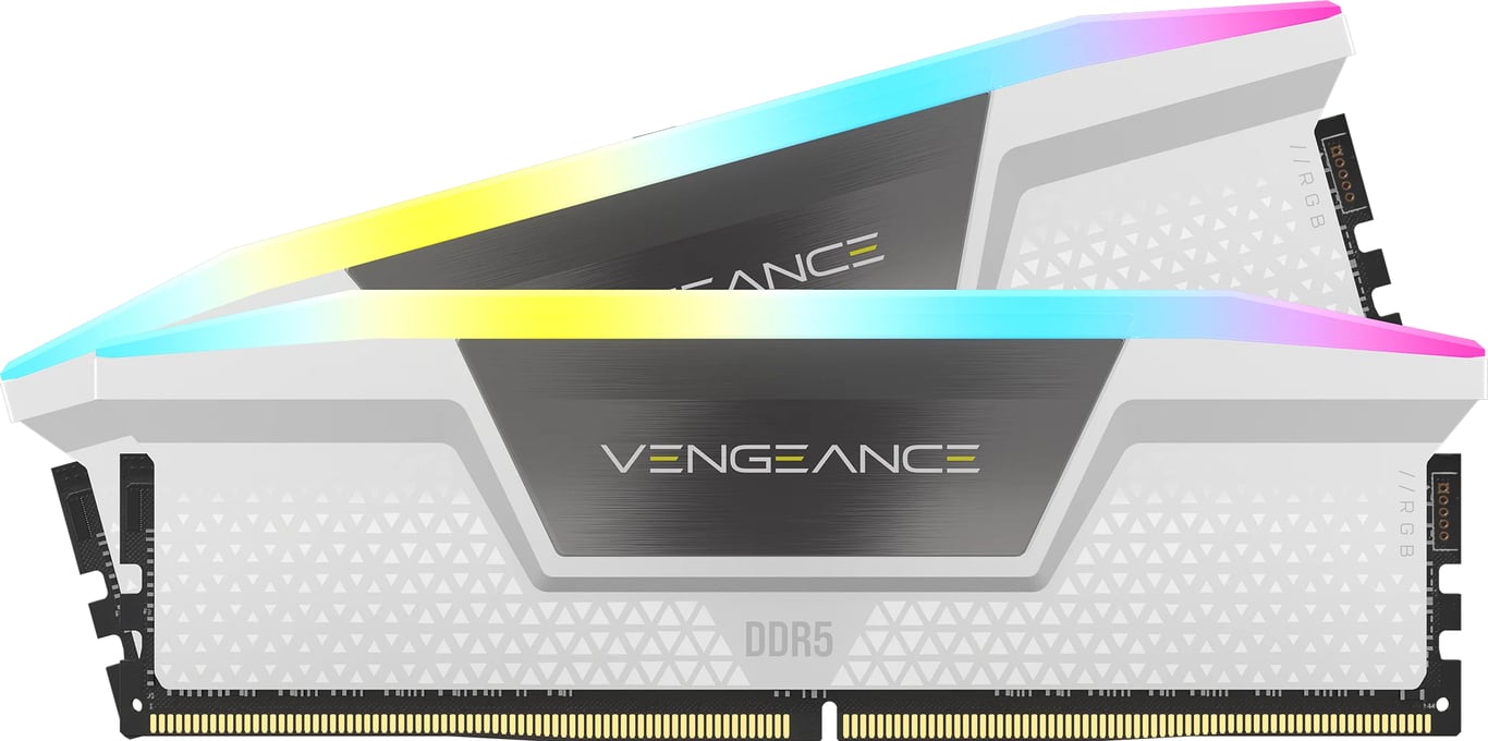 RAM DDR5 CORSAIR Vengeance RGB 2x16Go 6000MHz CL30 36 36 76 - vue 3