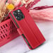 Zanaé Funda tipo cartera para iPhone 16 Pro Max con soporte y lengüeta magnética Rojo