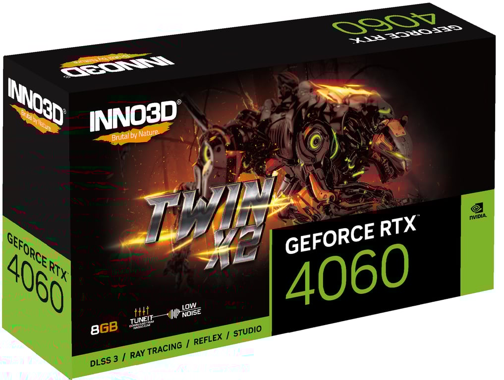 Inno3D Carte Graphique Nvidia GeForce RTX 4060 Twin X2 8Go Neuf - vue 2