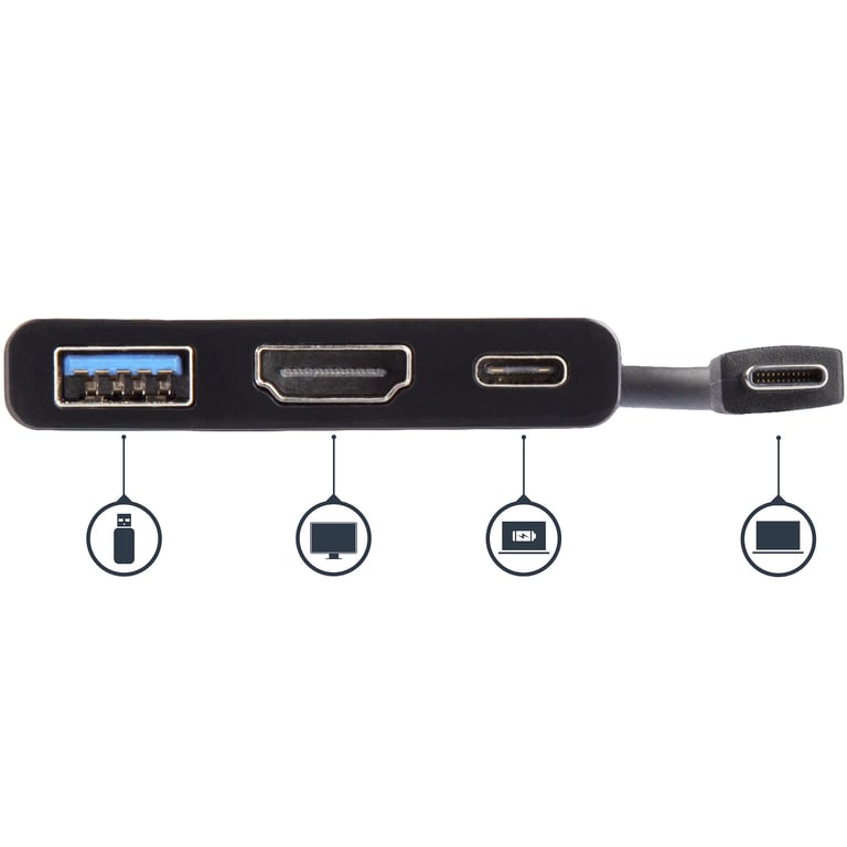 StarTech.com Adaptateur multifonction USB C vers HDMI 4K avec USB Power Delivery et port USB A Neuf - vue 3