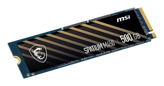 MSI Spatium M450 PCIe 4.0 NVMe M.2 500GB V1 PCI Express 4.0 3D NAND