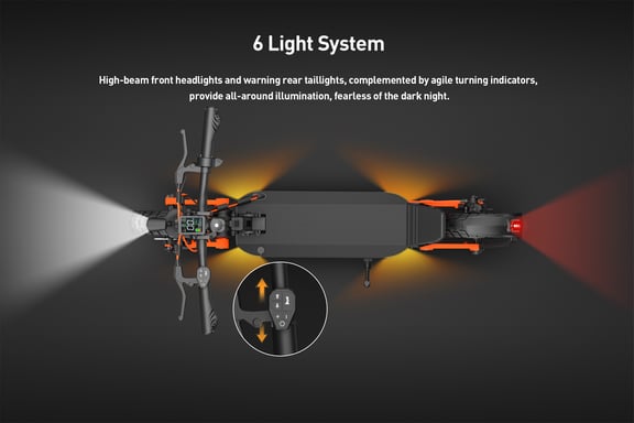 Trottinette électrique tout-terrain JOYOR S8-S-Z 10'' Moteur 2*600W Batterie 48V 26Ah