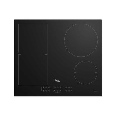 Plaque de cuisson induction BEKO HII64203FMT 59 cm 4 foyers Flexizone 7200 W verre noir - Neuf