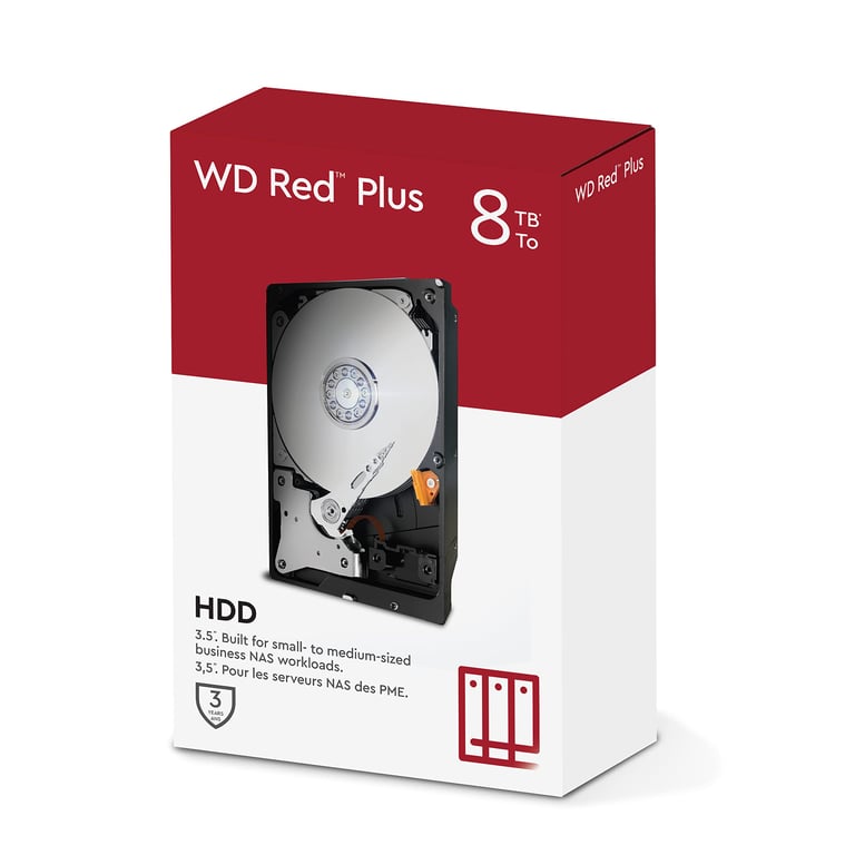 WD Plus WDBAVV0080HNC Disque dur 8 To interne 3.5 SATA 6Gb/ 7200 toursmin mémoire tampon : 256 Mo - vue 4