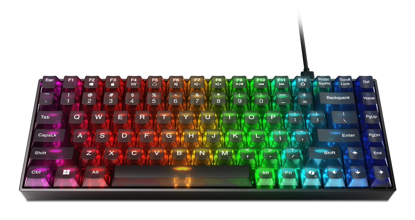 Lenovo Legion K510 Mini Pro clavier Gaming USB Anglais américain Noir, Transparent - Neuf