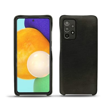 Coque cuir Samsung Galaxy A52 -  - Noir - Cuir lisse premium