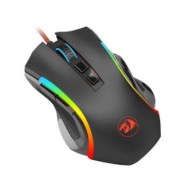 Redragon GRIFFIN Gamer Mouse (M607) 8 botones, 7200 DPI, óptico, USB con cable, retroiluminación LED