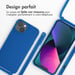 imoshion Coque en silicone avec cordon pour Apple iPhone 14 - Bleu