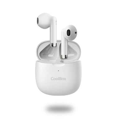 CoolBox AURICULARES BLUETOOTH CON MICROFONO TWS-01 BLANCO Écouteurs True Wireless Stereo (TWS) Ecouteurs Appels/Musique Blanc