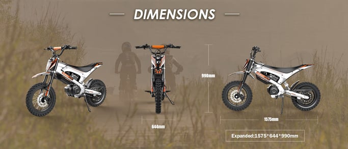 Motocicleta eléctrica todoterreno KUKIRIN X1 para adultos, batería extraíble de 48 V y 20,8 Ah