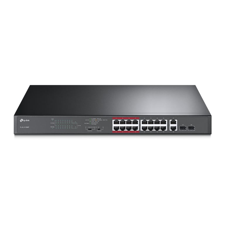 TP Link TL SL1218MP Non géré Gigabit Ethernet 101001000 Connexion Ethernet supportant 'alimentation via ce port PoE 1U Neuf