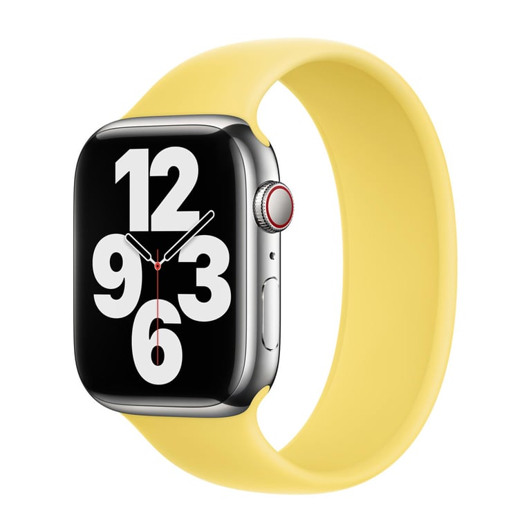 Bracelet Boucle unique en Silicone pour Apple Watch 38404142 mm Taille 5 Lemon Zest - vue 2
