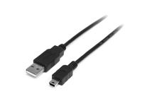 StarTech.com Cable USB de 50cm para Cámara - 1x USB A Macho - 1x Mini USB B Macho - Adaptador Negro