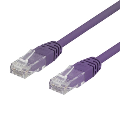 Deltaco TP-603P cavo di rete Viola 0,3 m Cat6 U/UTP (UTP)