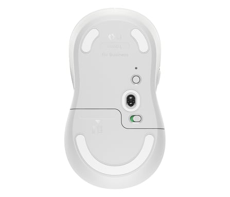Logitech Signature M650 L for Business, Ratón inalámbrico, para manos grandes, Logi Bolt, Bluetooth, SmartWheel, Blanco