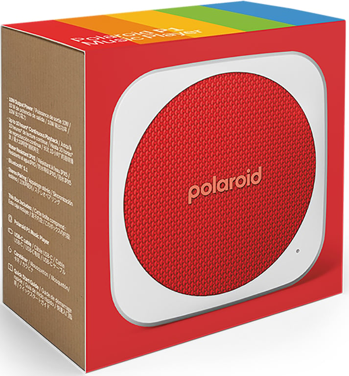 Polaroid PLRMUSICP19081RED haut-parleur portable et de fête Rouge, Blanc