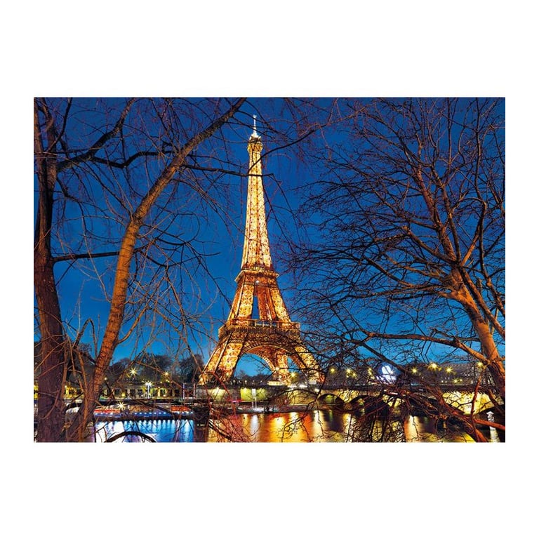Puzzle 2000 pièces : Tour Eiffel illuminée Clementoni Puzzles - vue 4
