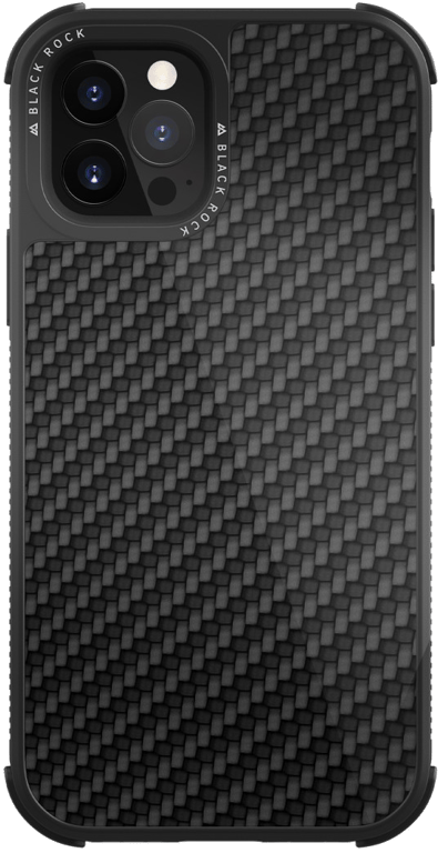Coque de protection Robust Real Carbon pour iPhone 12/12 Pro, noir