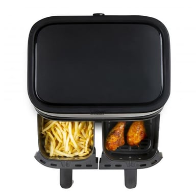 Domo DO537FR friteuse Double 4 L Autonome Friteuse d'air chaud Noir