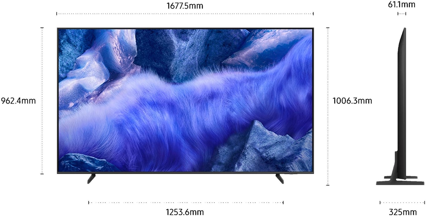 Samsung 75QEF1 TV QLED 75 190 cm 4K UHD 3840x2160 HDR10+ Smart TV Gaming Hub 3xHDMI WiFi - vue 6