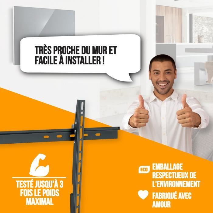 CStore NANOOK Support Mural inclinable pour téléviseurs de 40-65 Pouces- Solution de Montage pour des télés LCD et (O)LED Noir - vue 3