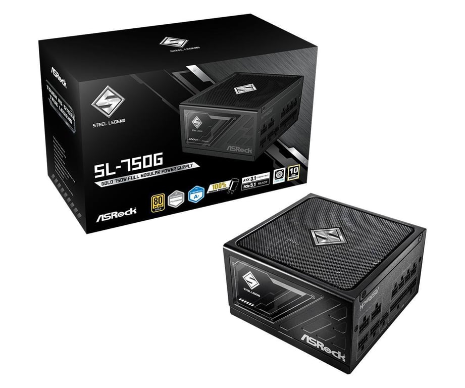 ASRock ATX 80+ Gold Steel Legend SL - vue 2