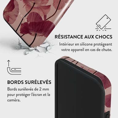Burga Funda para iPhone 13 Tough Shockproof modelo Tender Kiss Rojo