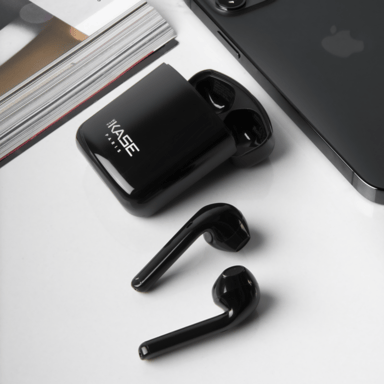 Cuffie wireless on-ear Sonik Lite con custodia per la ricarica, nero Jet