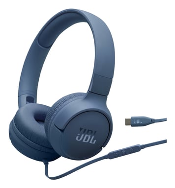 JBL Tune 520C USB-C Écouteurs Avec fil Arceau Appels/Musique USB Type-C Bleu