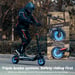 iScooter - Trottinette électrique iX4 avec pneus tout-terrain de 10 pouces, moteur 800 W, batterie 48 V 15 Ah, vitesse de pointe de 45 km/h, autonomie de 45 km, contrôle par application