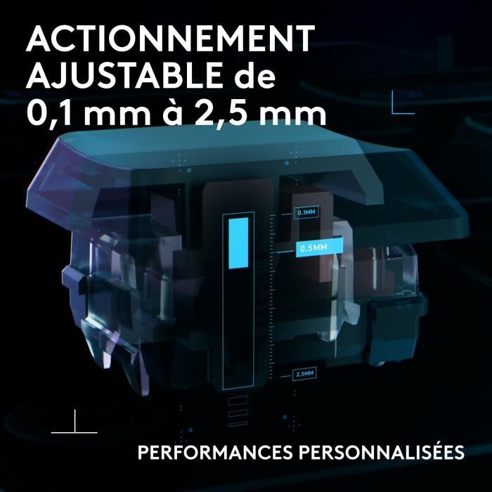 Clavier gaming filaire Azerty Logitech G515 RAPID TKL Noir - Neuf