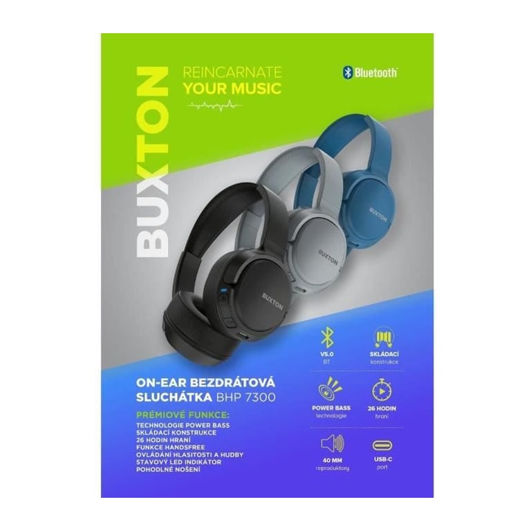 Casque Supra Auriculaire Sans Fil Buxton BHP 7300 – Autonomie 26 Heures, Fonction Mains Libres - vue 3