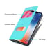 Funda para Apple iPhone X / XS en TURQUESA MENTA Funda protectora con cierre magnético, función de soporte y 2 ventanas de visualización.