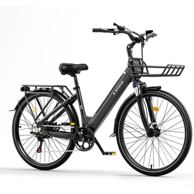 VéLo Électrique V1 | Vitesse Max 25 km/h | Autonomie 45-90 km | Moteur 250W | Batterie 36V 15.6Ah | Pneus 28 Pouces | Gris