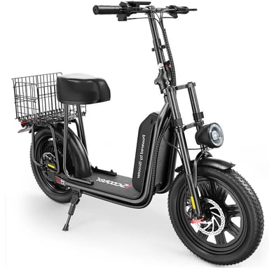 Scooter Eléctrico F7 | Motor 1000W | Batería 48V 10.4Ah | Neumáticos de 16 Pulgadas| Velocidad Máx 45 km/h | Autonomía 45-60 km | Gris