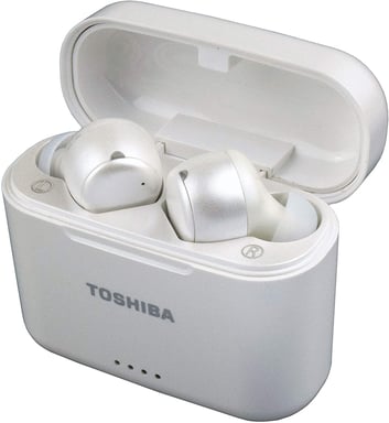 Ecouteurs True Wireless Waterproof HD Toshiba RZE-BT1050 White Pearl avec powercase