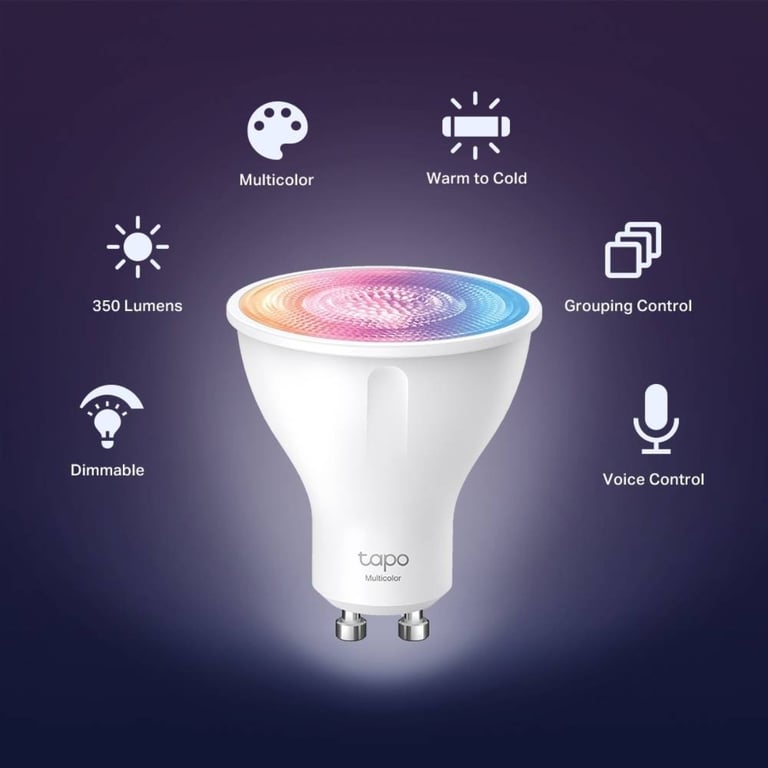 Ampoule Connectée TP-Link Tapo L630 – Wi-Fi, 3,7 W, Multicolore, Compatible Alexa et Google Home - vue 4