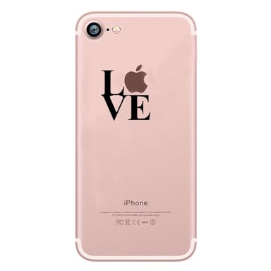 Coque Silicone IPHONE 8 Love Fun APPLE Amour Pomme Transparente Protection Gel Souple