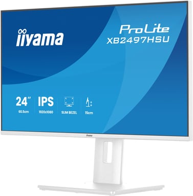 iiyama ProLite XB2497HSU-W1 écran plat de PC 60,5 cm (23.8'') 1920 x 1080 pixels Full HD LED Blanc