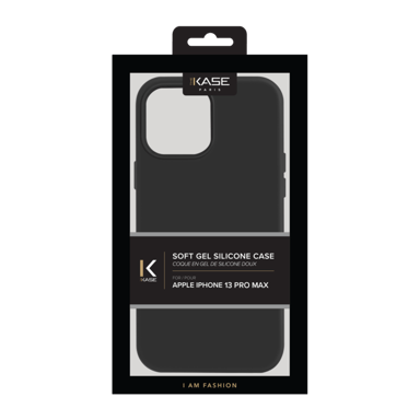 Funda de gel de silicona suave para Apple iPhone 13 Pro Max, negro satinado