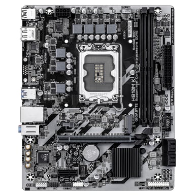 GIGABYTE H810M K Carte Mère – Processeurs Intel Core Ultra (Série 2), VRM 3+1+2 phases, jusqu'à 6400 MHz DDR5, 1 x M.2 PCIe 4.0, LAN 1 GbE, USB 3.2 Gen 1