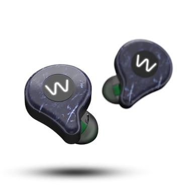 WAVELL TWO Auriculares inalámbricos Bluetooth para llamadas/música/deporte/para todos los días Negro, morado